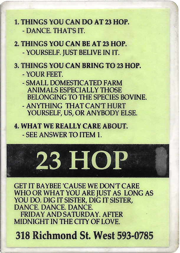 Bovine Sex Club 23 Hop Card